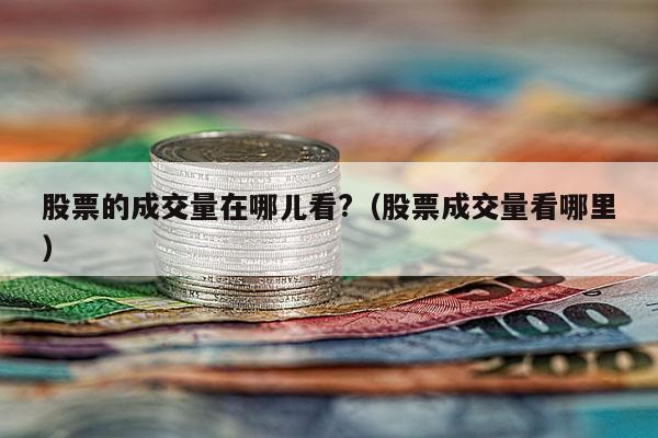 股票的成交量在哪儿看?（股票成交量看哪里）